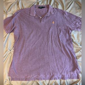 Polo Ralph Lauren Polo Shirt Mens 2XLT Purple Short Sleeve Pony 100% Cotton